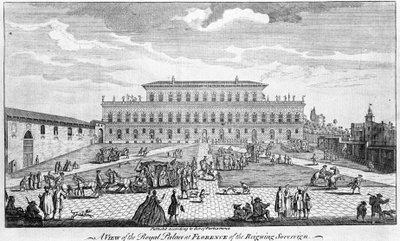 Firenze: Vista del Palazzo Pitti a metà del XVIII secolo da Unknown artist