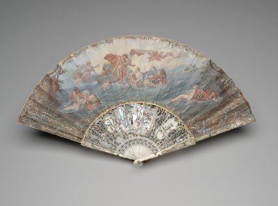 Ventaglio pieghevole con "Il tramonto del sole," dopo François Boucher, dopo 1753 da Unknown artist