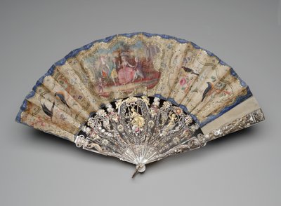 Ventaglio pieghevole con scena di corteggiamento, c.1770-80 da Unknown artist