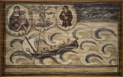 Ex voto marinaio, offerta popolare come pegno di devozione e gratitudine del marinaio sopravvissuto ai pericoli del mare proveniente dalla Chiesa del Carmine, Torre del Greco, vicino a Napoli da Unknown artist
