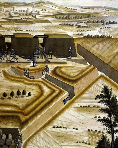 Fortificazione di tipo Vauban - in "Trattato di artiglieria" di François Lingier, Strasburgo da Unknown artist
