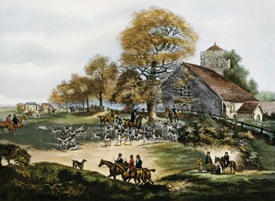 Caccia alla volpe nel Surrey, Gran Bretagna da Unknown artist
