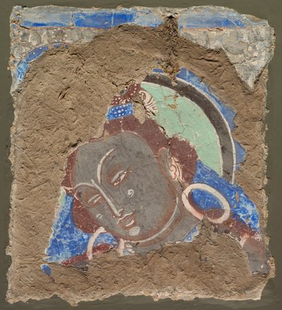 Frammento con una testa di Bodhisattva da Unknown artist