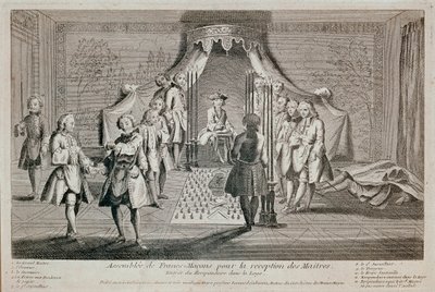 Franc-Maconnerie: Assemblea di Francs Macons per la ricezione dei maestri da Unknown artist