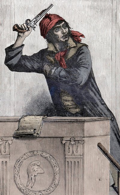 Rivoluzione francese: ritratto di Jean Paul Marat (1743-1793), deputato montagnardo alla Convenzione da Unknown artist
