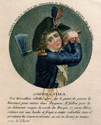 Rivoluzione francese: ritratto del giovane Joseph Agricol Viala che partecipò all