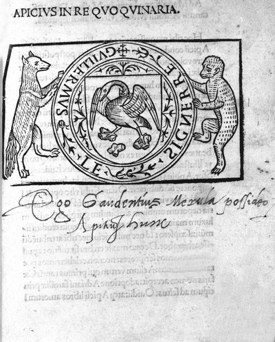 Frontespizio di "De re coquinaria" del XVI secolo di Marco Gavio Apicio. Gastronomo latino (I secolo d.C.) da Unknown artist