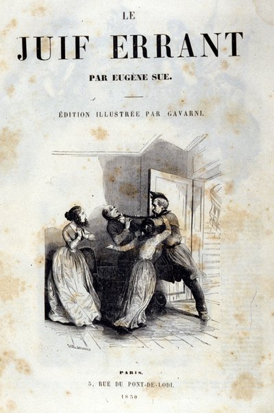 Frontespizio del romanzo di Eugène Sue: L