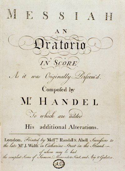Frontespizio della partitura 
