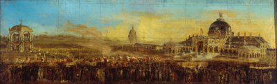 Festa del 10 maggio 1852, al Champ-de-Mars; partenza del Principe-Presidente, dopo la benedizione delle bandiere. Attuale 7° arrondissement, Parigi da Unknown artist