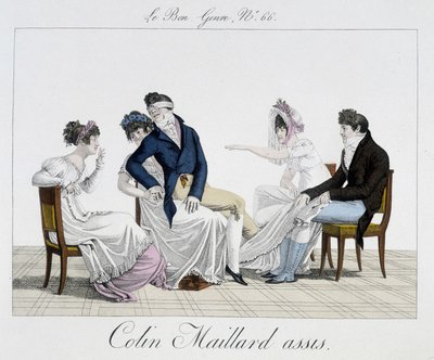 Gioco: Le Colin Maillard seduto - in Le Bon genre, n. 65 da Unknown artist