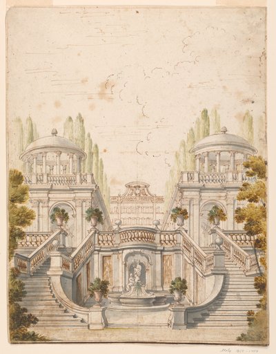 Giardino e villa da Unknown artist