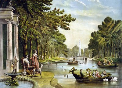 Generale La Fayette (1757 - 1834) nella sua residenza estiva da Unknown artist