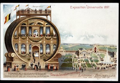 Barile gigantesco - Maison Kramer - Esposizione Mondiale del 1897 a Bruxelles da Unknown artist