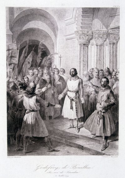 Goffredo di Buglione eletto re di Gerusalemme il 23 luglio da Unknown artist