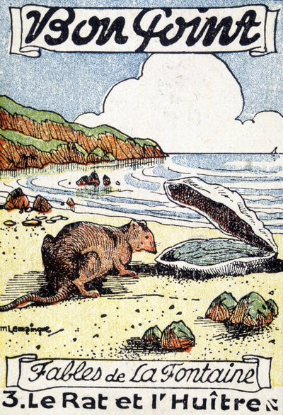 Buon punto illustrato dalla favola di Jean de La Fontaine 