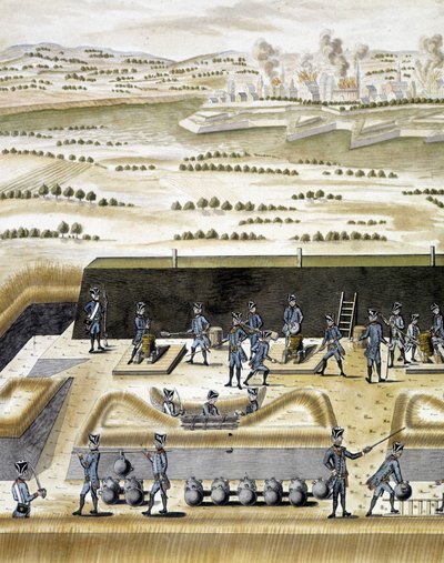 Artiglieri al lavoro - in "Trattato di artiglieria", di François Lingier, Strasburgo da Unknown artist