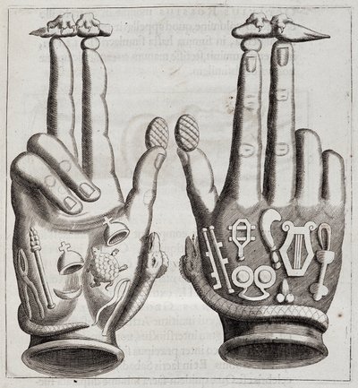 Mani in "Mensae Isiaca" (discorso della Grande Madre degli Dei, i suoi sigilli, i suoi gioielli e amuleti e alcune delle sue figure) da Unknown artist
