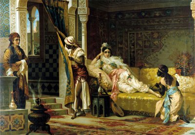 Harem. Cromolitografia del XIX secolo da Unknown artist