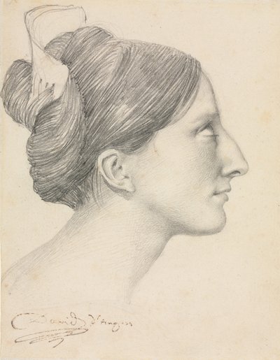 Testa di una donna di profilo (George Sand) da Unknown artist