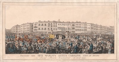 Sua Maestà la Regina Carolina in stato alla Cattedrale di San Paolo, 20 novembre 1820 da Unknown artist