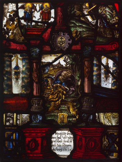 Pannello araldico di Sansone e il Leone da Unknown artist