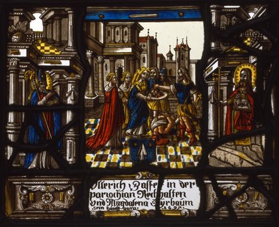 Pannello araldico con la decapitazione di San Giovanni Battista da Unknown artist
