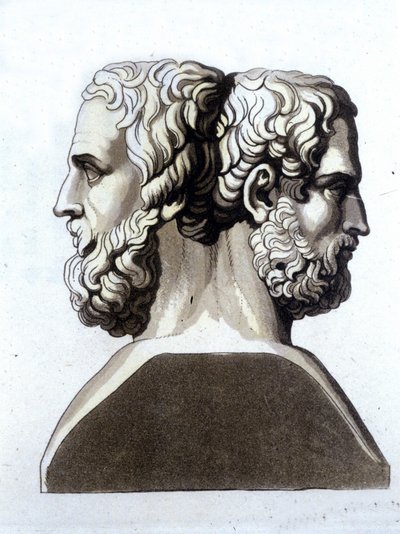 Erodoto (484 a.C. - 425 a.C.), storico greco e Tucidide (ca. 465 a.C. - 395 a.C.), storico greco da Unknown artist