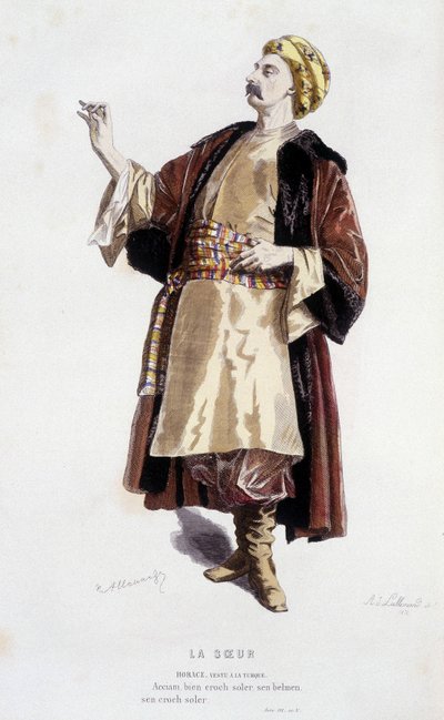 Orazio in "la sorella" (di Jean de Routrou nel 1647), in "il teatro francese nel XVI e XVII secolo anteriore a Molière" di Edouard Fournier da Unknown artist