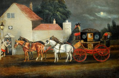 Carrozza della posta reale Hull e Londra, c.1860 da Unknown artist