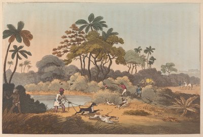 Scena di caccia in India da Unknown artist