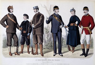 Abiti da caccia, "Le Journal des tailors" da Unknown artist