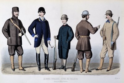 Abiti da caccia, "Le Journal des tailors" da Unknown artist
