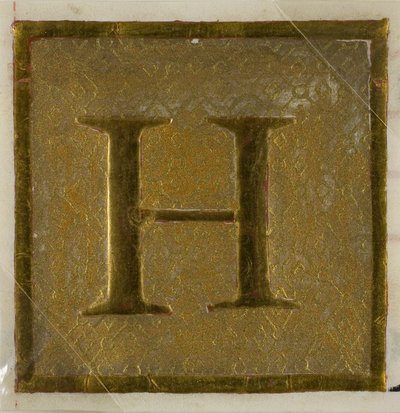 Iniziale "H" miniata in un modello di pannolino da un libro di coro da Unknown artist