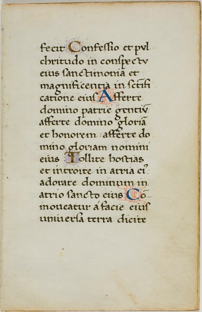 Foglio di manoscritto miniato da Unknown artist