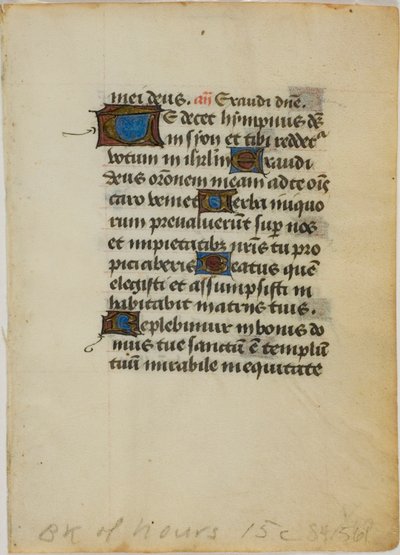 Foglio di manoscritto miniato da un libro d