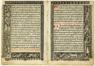 Illustrazione da Hortulus animae, tavola 31 da Xilografie da libri del XVI secolo da Unknown artist