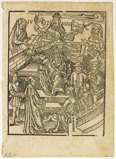 Illustrazione da Margarita philosophica, tavola 35 da Xilografie da libri del XVI secolo da Unknown artist
