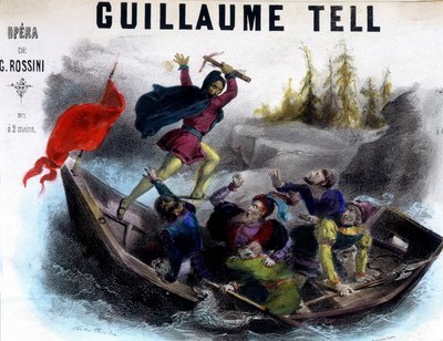 Illustrazione di una partitura di "Guglielmo Tell" da Unknown artist