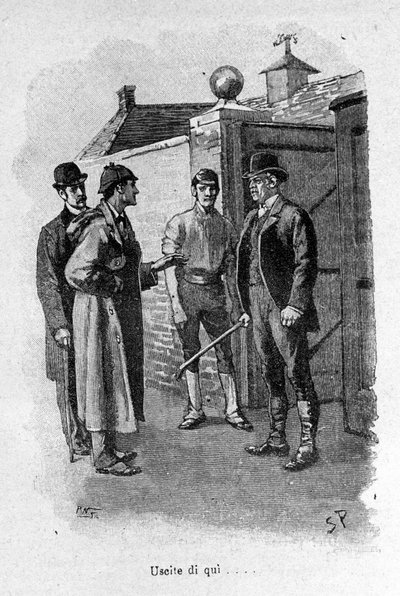 Illustrazione del libro Sherlock Holmes. Fine XIX secolo da Unknown artist