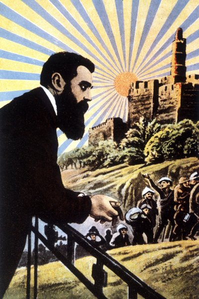 Illustrazione che rappresenta Theodor Herzl (1860 - 1904), scrittore ebreo di origine ungherese da Unknown artist