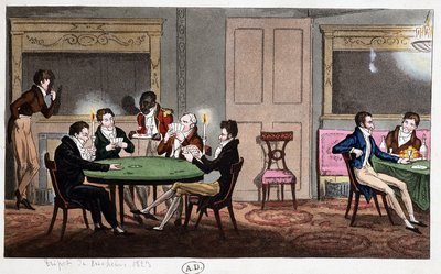 In un club inglese: "Cheating Tripot", Inghilterra da Unknown artist