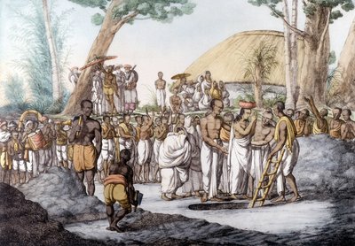 Cultura e civiltà indiana: Vedova sepolta viva sulla tomba del marito, India da Unknown artist
