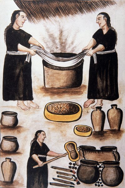 Indiani che cucinano carne, dal libro "Trujillo del Peru" o "Codice Martínez Compañón", di Baltazar Martinez Compañón y Bujanda, vescovo di Trujillo (1782-1785) da Unknown artist