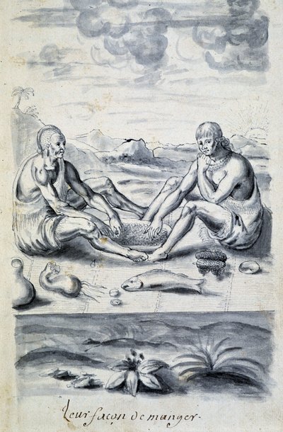 Indiani che si nutrono - in "Dialogue ou interview d