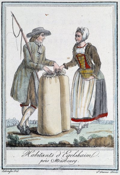 Abitanti vicino a Strasburgo da Unknown artist