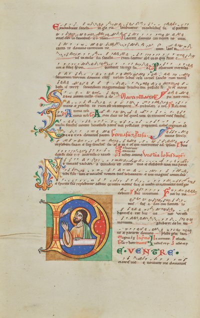Iniziale D: Isaia in preghiera da Unknown artist