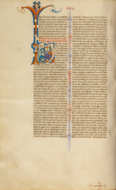 Iniziale H: Mosè che estrae l