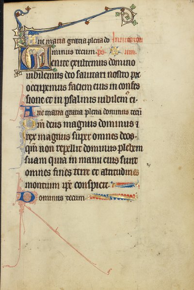Iniziale V: Canto dei chierici da Unknown artist