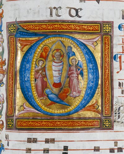 Lettera iniziale di una pagina appartenente a un codice miniato da Unknown artist